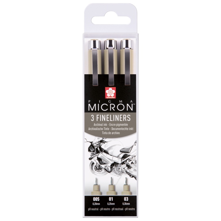 Pigma Micron Fineliner 3-set (1) i gruppen Pennor / Skriva / Fineliners hos Pen Store (102319)