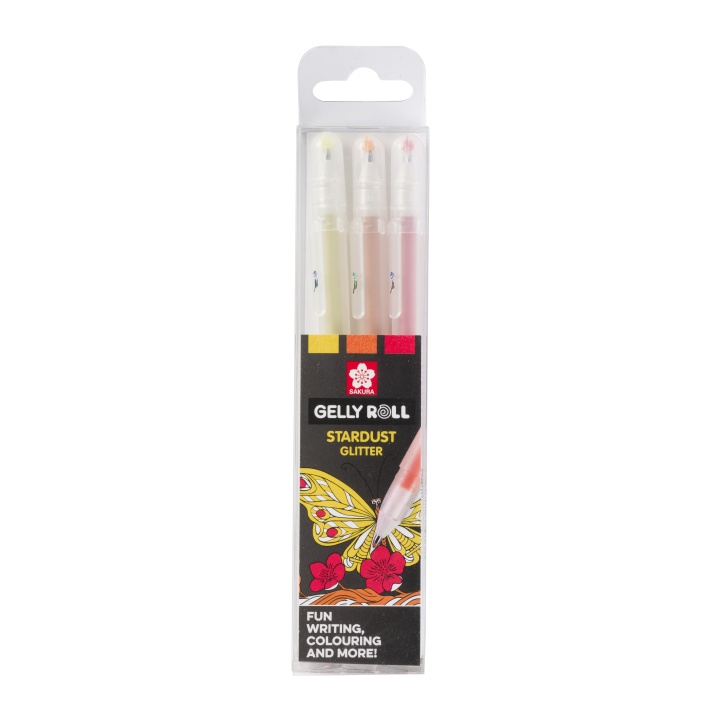 Gelly Roll Stardust Happy 3-pack i gruppen Pennor / Skriva / Gelpennor hos Pen Store (103586)