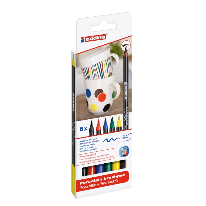 4200 Porslinspenna 6-set Family i gruppen Skapande & Hobby / Färger / Glasfärg och porslinsfärg hos Pen Store (110369)