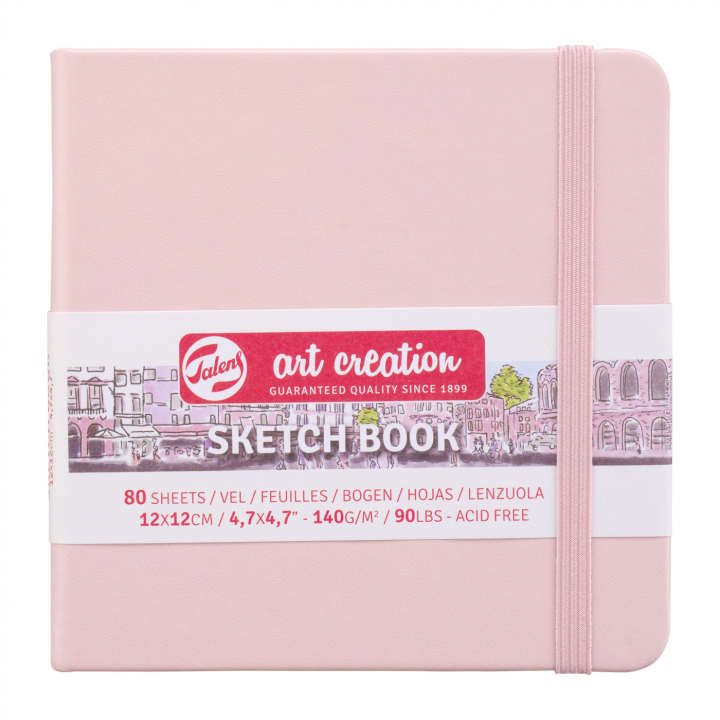Sketchbook Pastel Pink 12 x 12 cm i gruppen Papper & Block / Konstnärsblock / Skissböcker hos Pen Store (111776)