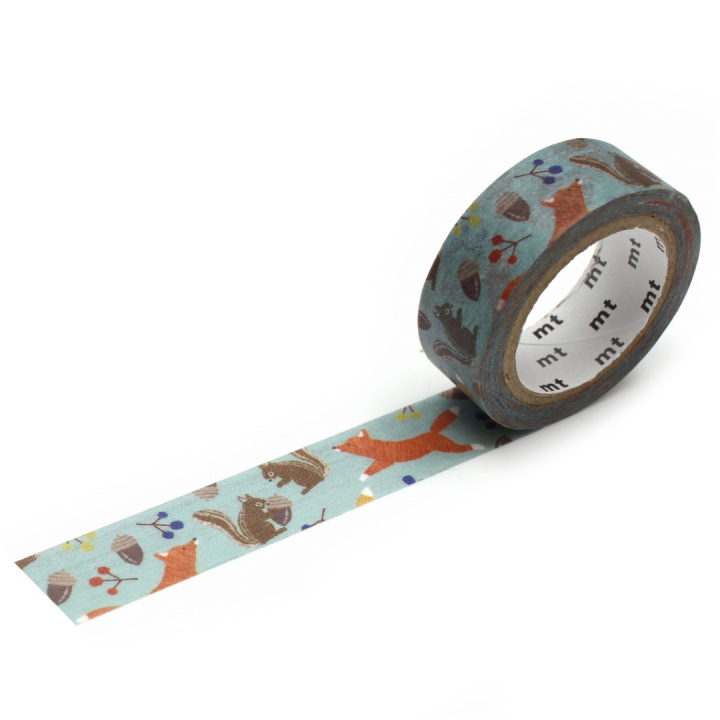 Washi-tejp Fox & Squirrel i gruppen Skapande & Hobby / Hobbytillbehör / Washi-tejp hos Pen Store (126395)