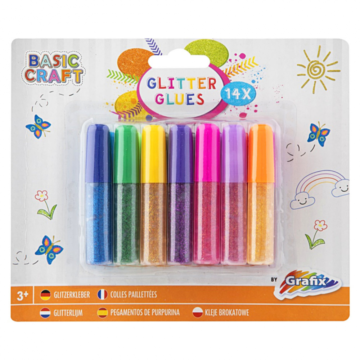 Glitterlim (4 ml) 14-set i gruppen Kids / Barnpyssel och kreativitet / Lim för barn hos Pen Store (128491)