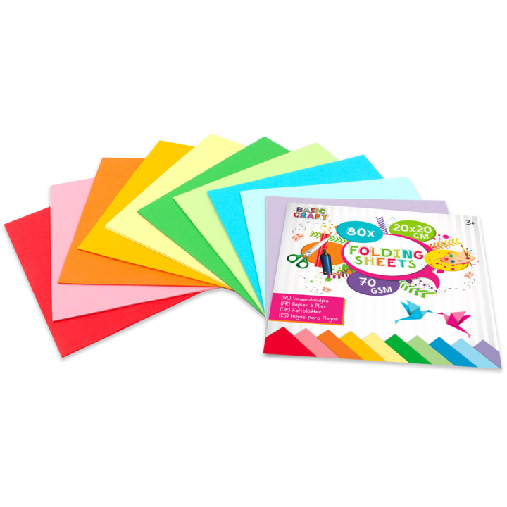 Pysselpapper Origami 20cm 80-pack i gruppen Kids / Barnpyssel och kreativitet / Pysselpapper och ritblock hos Pen Store (129384)