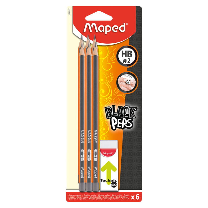Blyertspennor HB 6-pack i gruppen Kids / Barnpennor / Skrivpennor för barn hos Pen Store (129635)
