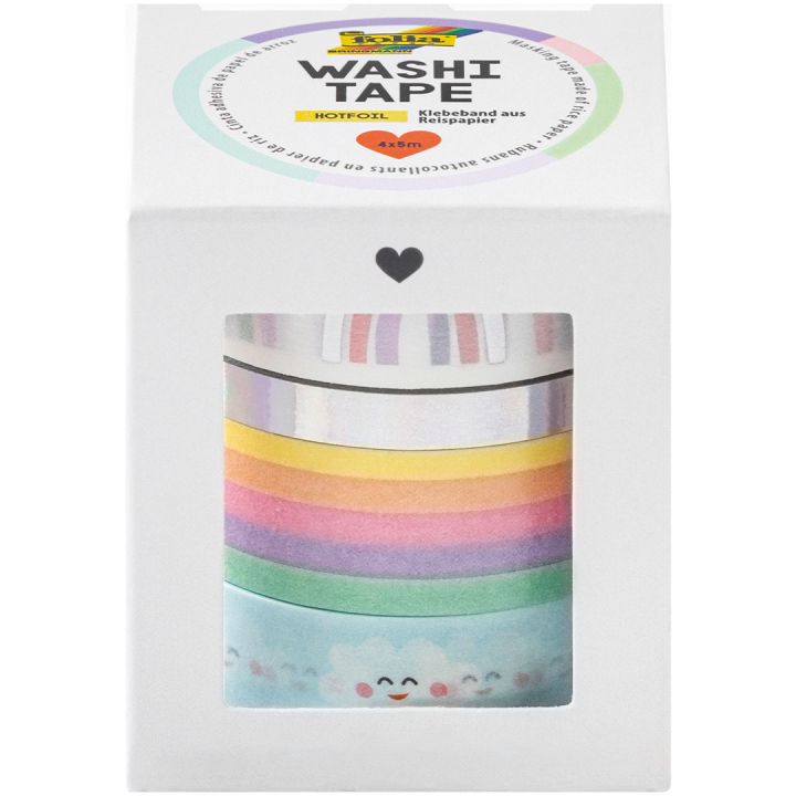 Washi-tejp Rainbow & Moln 4-pack i gruppen Skapande & Hobby / Hobbytillbehör / Washi-tejp hos Pen Store (131590)