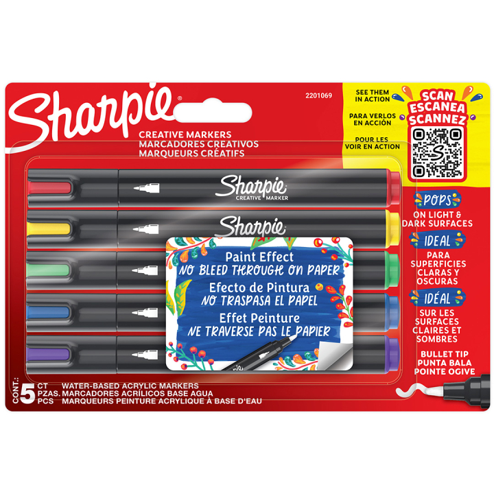 Creative Marker Bullet Tip 5-pack i gruppen Pennor / Konstnärspennor / Akrylmarkers hos Pen Store (131697)