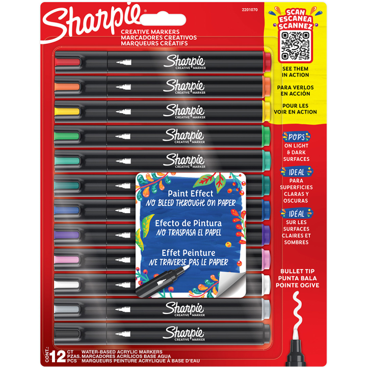 Creative Marker Bullet Tip 12-pack i gruppen Pennor / Konstnärspennor / Akrylmarkers hos Pen Store (131698)