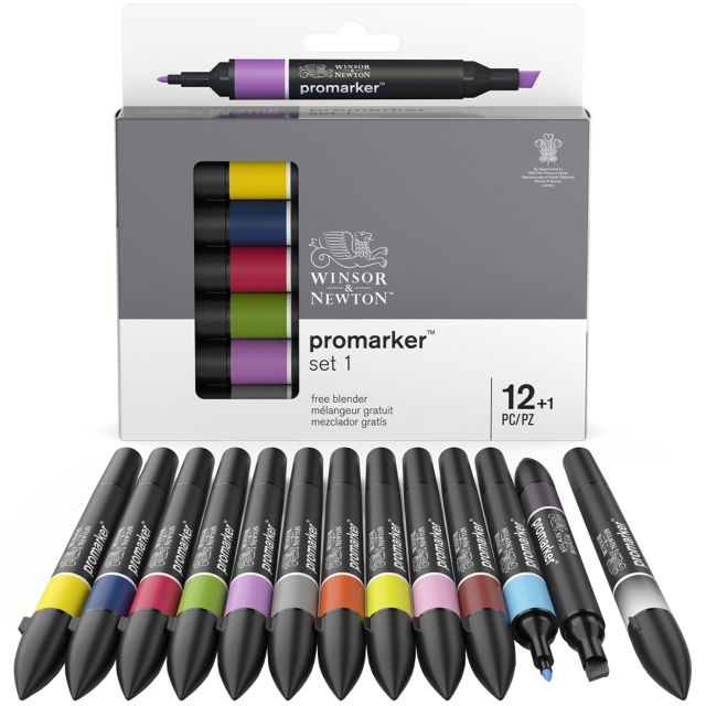 Promarker 12-set + blender (Set 1)