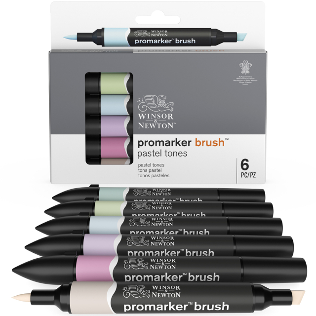 Promarker Brush 6-set Pastel Tones