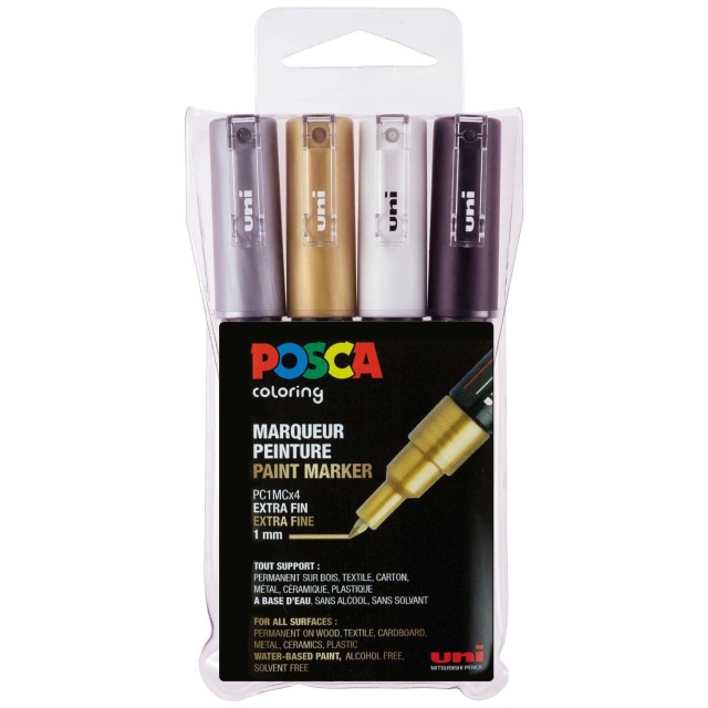 Posca PC-1MC Metallic 4-set