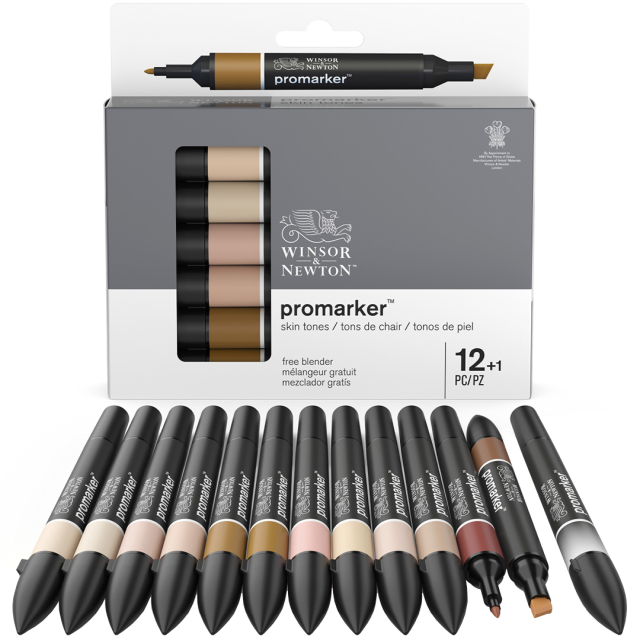 Promarker 12-set + Blender (Skin Tones)