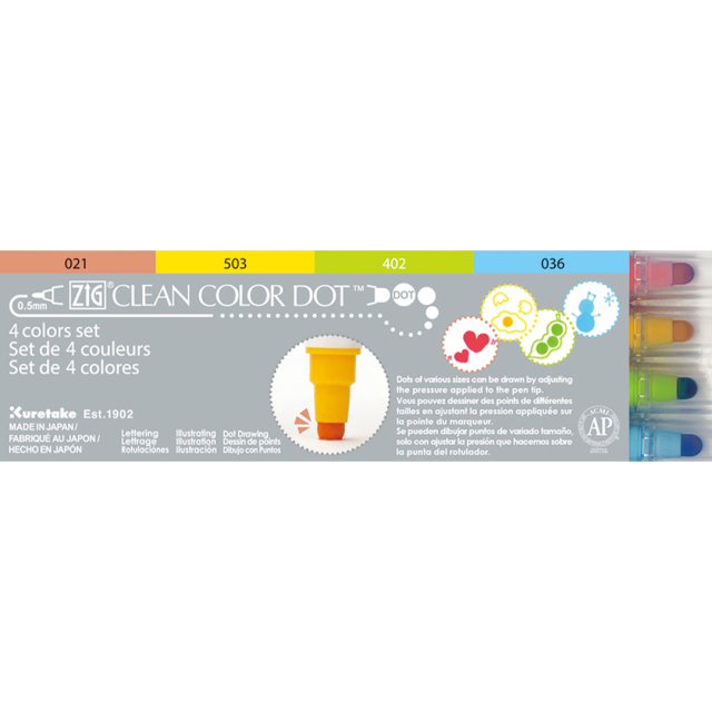 Clean Color DOT Pen 4-set
