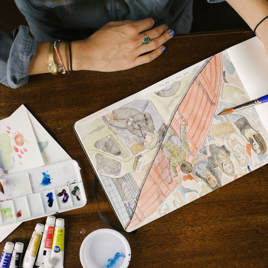 Watercolor ART collection Album A4 Black