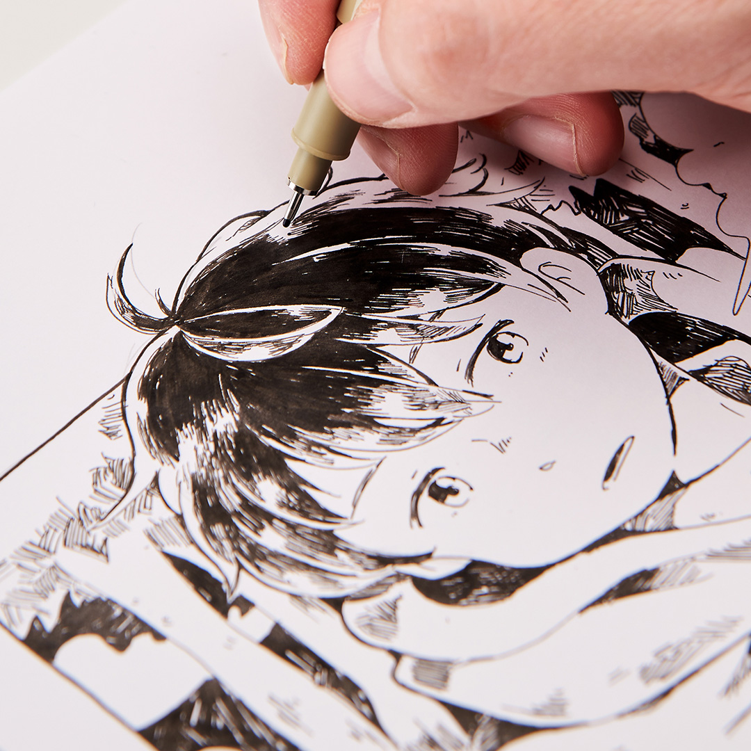 Pigma Micron Fineliner 6-set + 1 Brush Pen + 1 PN