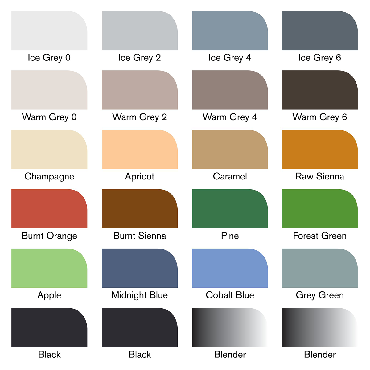 Promarker Architectural Tones Wallet 24-set