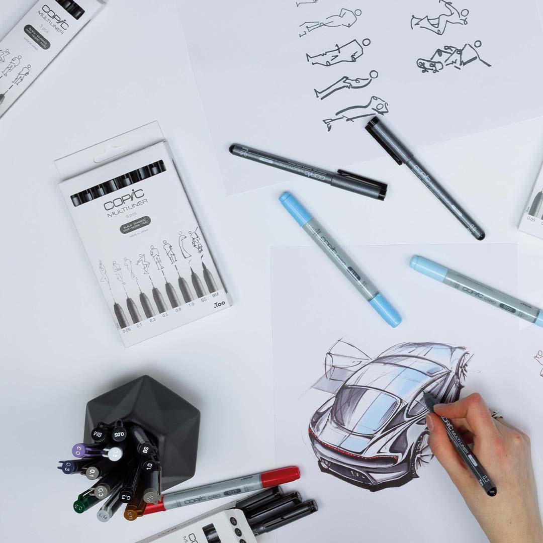 Multiliner Classic 8-set Black