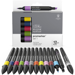 Promarker 12-set + blender (Set 1) i gruppen Pennor / Konstnärspennor / Illustrationsmarkers hos Pen Store (100540) Promarker 12-set + blender (Set 1) i gruppen Pennor / Konstnärspennor / Illustrationsmarkers hos Pen Store (100540)