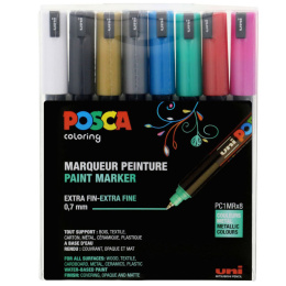 Posca PC-1MR Metallic 8-set i gruppen Pennor / Konstnärspennor / Illustrationsmarkers hos Pen Store (110432) Posca PC-1MR Metallic 8-set i gruppen Pennor / Konstnärspennor / Illustrationsmarkers hos Pen Store (110432)