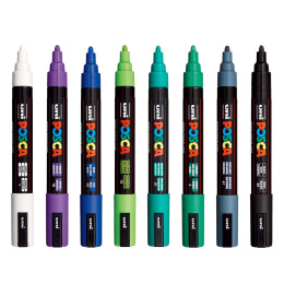 Posca PC-5M Cool tones 8-set i gruppen Pennor / Konstnärspennor / Illustrationsmarkers hos Pen Store (112632) Posca PC-5M Cool tones 8-set i gruppen Pennor / Konstnärspennor / Illustrationsmarkers hos Pen Store (112632)