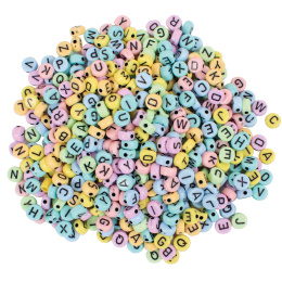 Bokstavspärlor Pastell 750 st i gruppen Kids / Barnpyssel och kreativitet / Smyckestillverkning för barn  hos Pen Store (131298)
