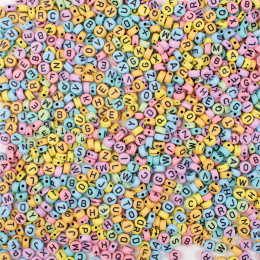 Bokstavspärlor Pastell 750 st i gruppen Kids / Barnpyssel och kreativitet / Smyckestillverkning för barn  hos Pen Store (131298)