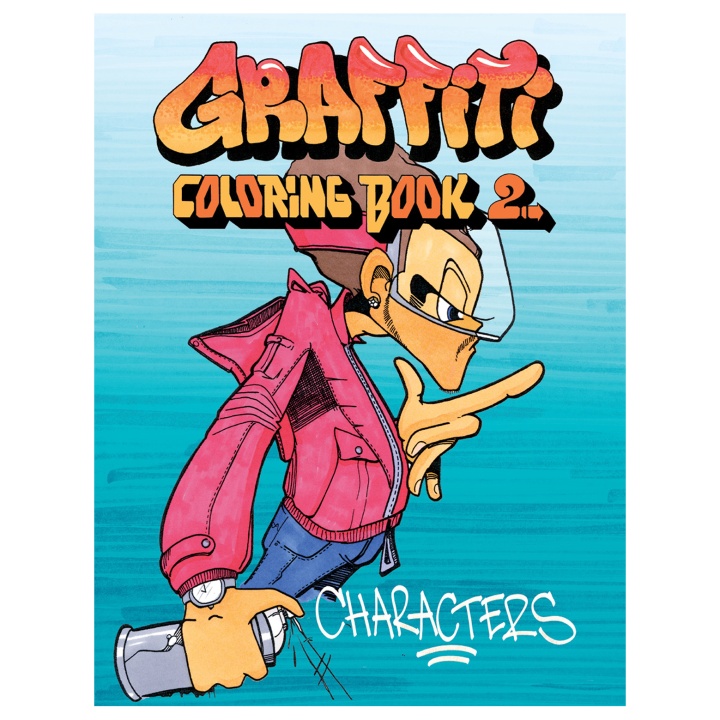 Graffiti Coloring Book 2: Characters i gruppen Kids / Barnpyssel och kreativitet / Målar- och pysselböcker / Målarböcker hos Pen Store (101371)