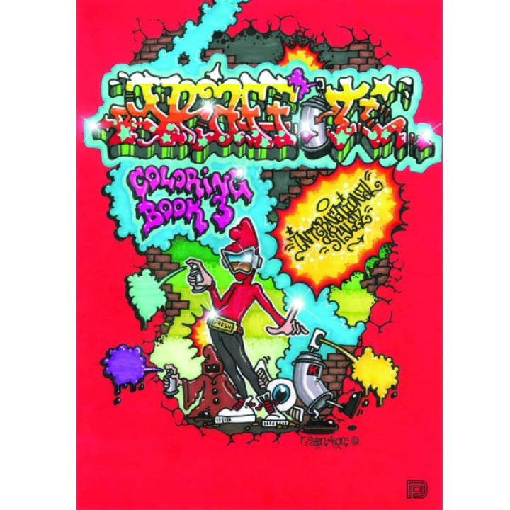 Graffiti Coloring Book 3 - International Styles i gruppen Kids / Barnpyssel och kreativitet / Målar- och pysselböcker / Målarböcker hos Pen Store (101372)
