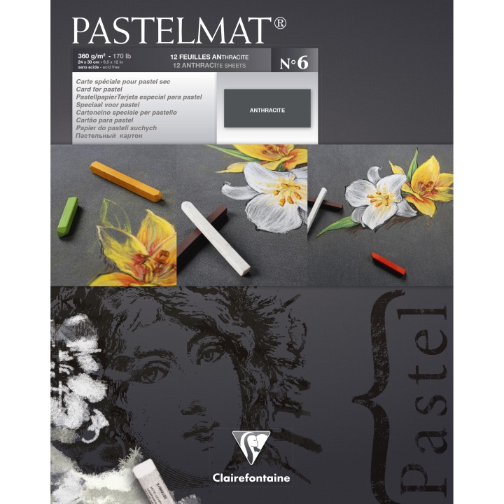 Pastelmat Konstnärsblock Anthracite 24x30 cm i gruppen Papper & Block / Konstnärsblock / Pastellblock hos Pen Store (110409)