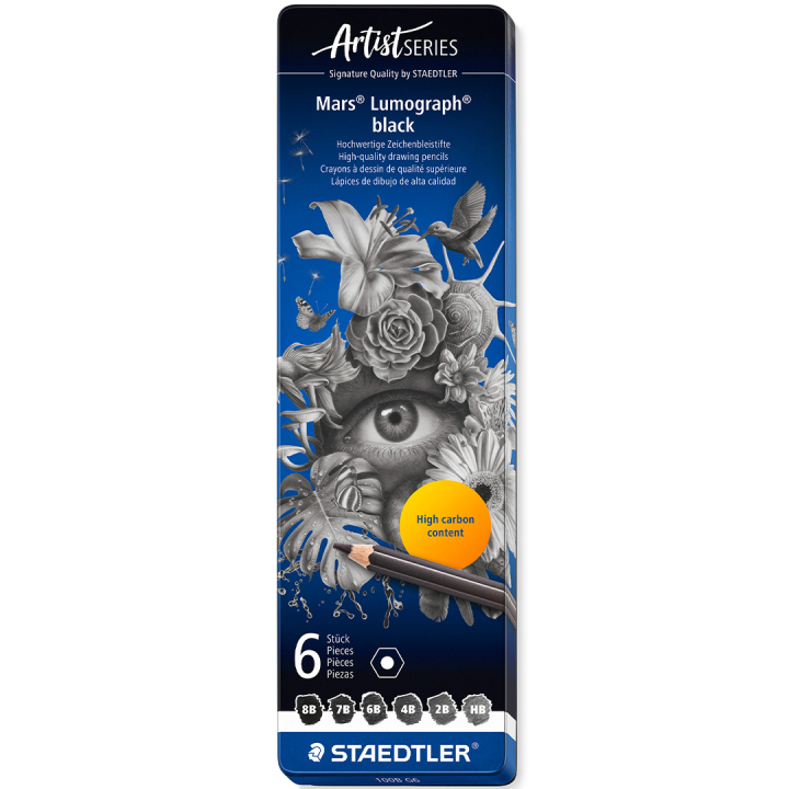 Mars Lumograph Black 6-set i gruppen Konstnärsmaterial / Kritor och blyerts / Grafit och blyerts hos Pen Store (110877)