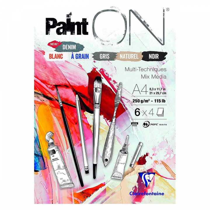 Paint'ON Konstnärsblock Assorted A4 i gruppen Papper & Block / Konstnärsblock / Akrylblock hos Pen Store (127413)
