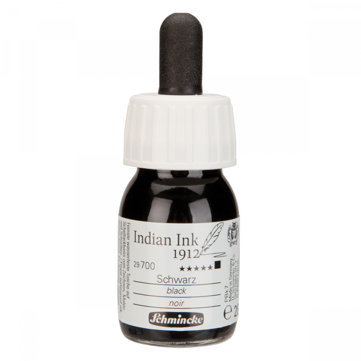 Indian Ink Black 28 ml i gruppen Konstnärsmaterial / Konstnärsfärger / Tusch och bläck hos Pen Store (128023)