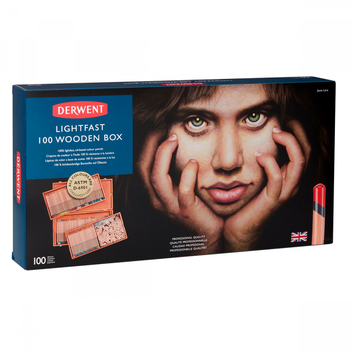 Lightfast Färgpennor 100-set Träskrin i gruppen Pennor / Konstnärspennor / Färgpennor hos Pen Store (128178)