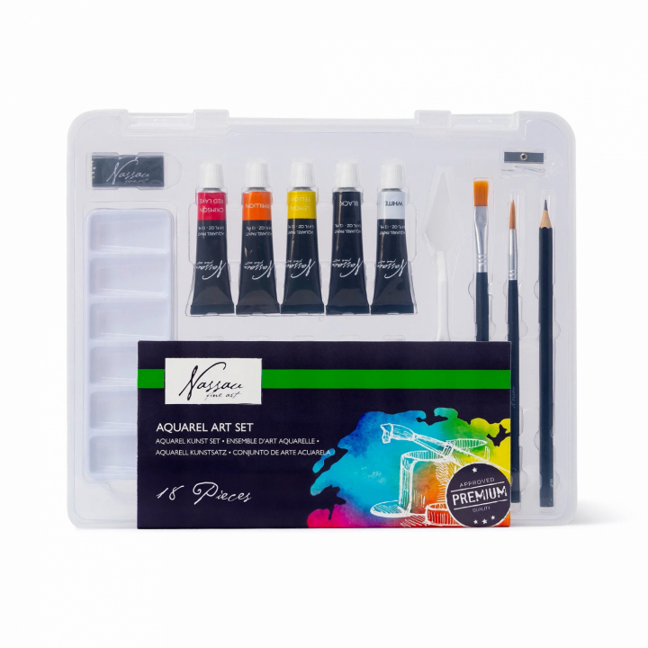 Akvarell-kit 18-set i gruppen Konstnärsmaterial / Konstnärsfärger / Akvarellfärg hos Pen Store (128536)