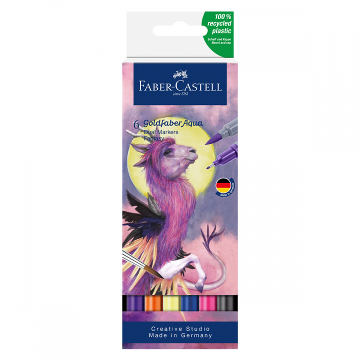 Goldfaber Aqua Dual Marker 6-set Fantasy i gruppen Pennor / Konstnärspennor / Illustrationsmarkers hos Pen Store (128733)
