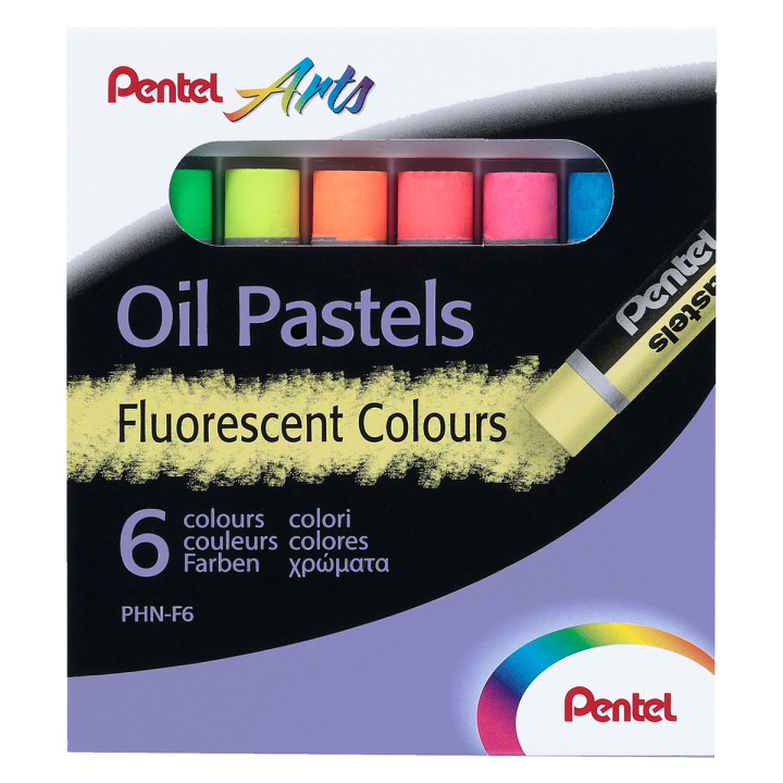 Oljepastell Fluo 6-set i gruppen Konstnärsmaterial / Kritor och blyerts / Pastellkritor hos Pen Store (129515)