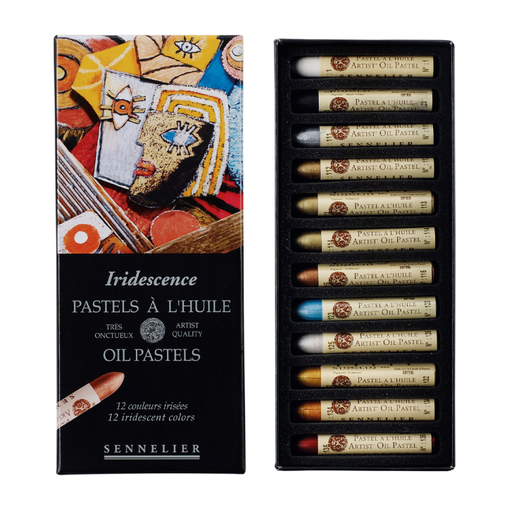 Oljepastell Metallic 5ml 12 st i gruppen Konstnärsmaterial / Kritor och blyerts / Pastellkritor hos Pen Store (129815)