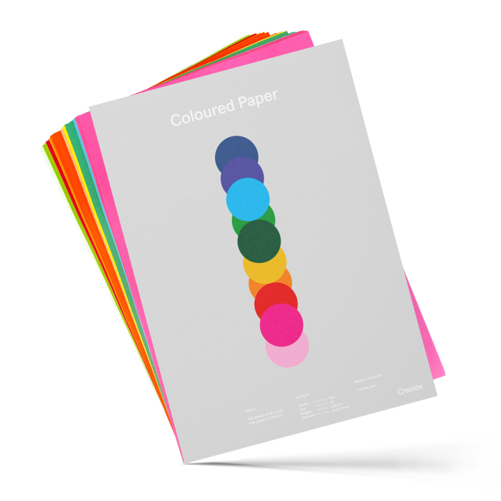 Färgat papper A4 100-pack 80g i gruppen Papper & Block / Konstnärsblock / Färgat papper hos Pen Store (129943)