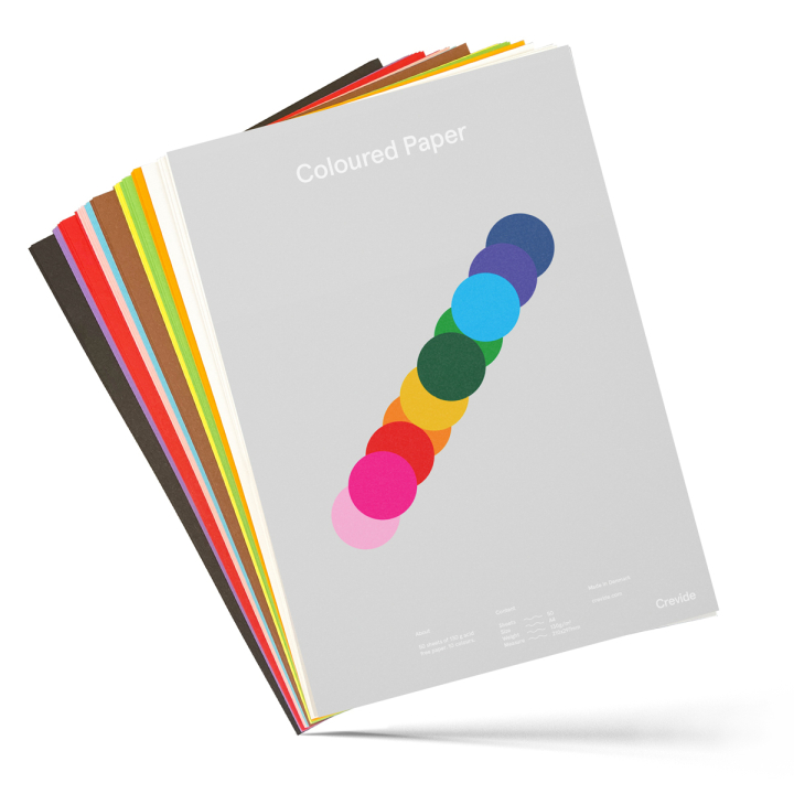 Färgat papper A4 50-pack 130g i gruppen Papper & Block / Konstnärsblock / Färgat papper hos Pen Store (129944)