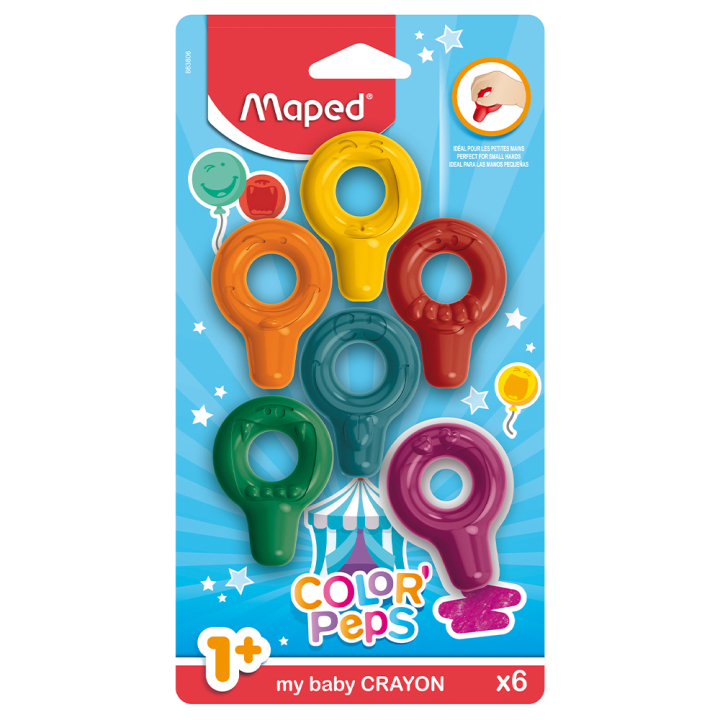 Color'Peps Babykritor 6-pack (1 år+) i gruppen Kids / Barnpennor / Barnkritor hos Pen Store (130671)