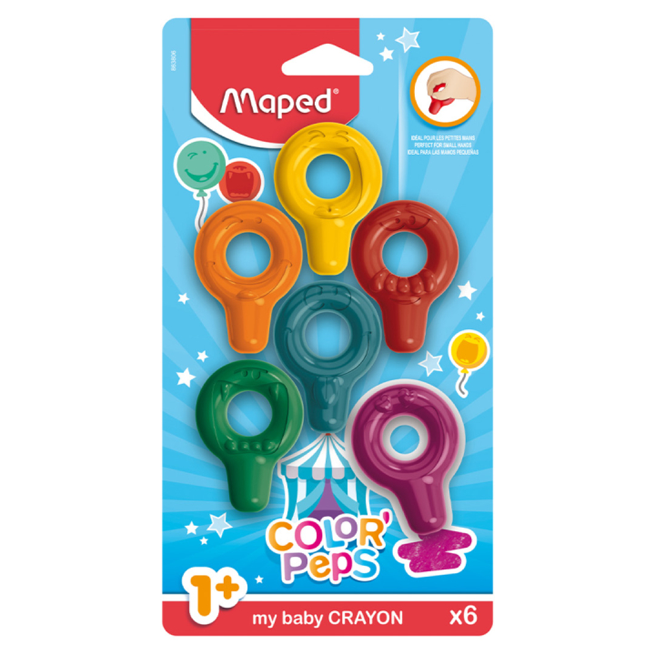 Babykritor Color Peps 6-pack (1 år+) i gruppen Kids / Barnpennor / Barnkritor hos Pen Store (130671)