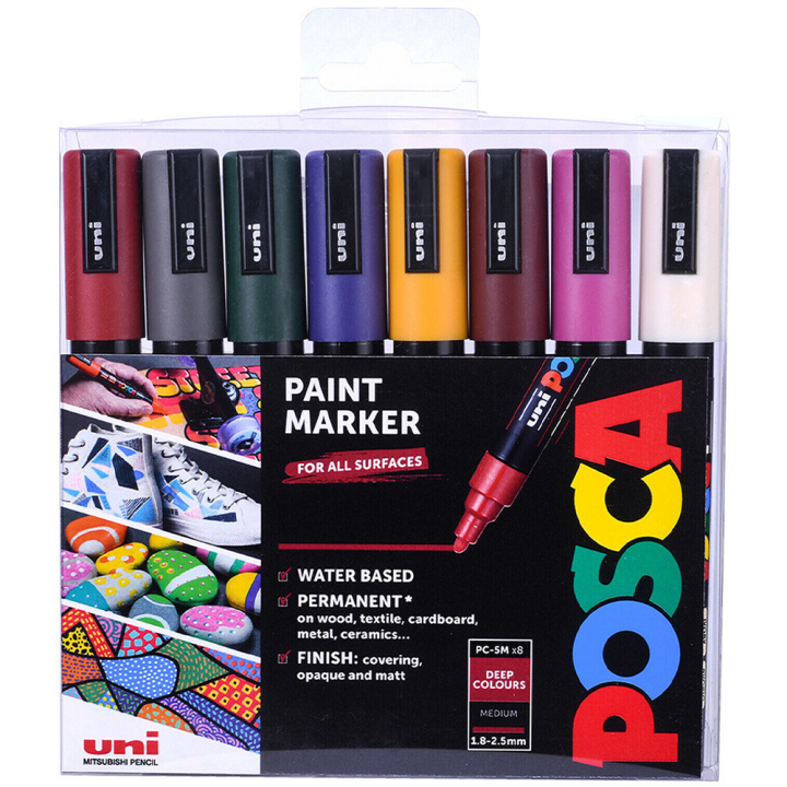 PC-5M Deep Colours 8-set i gruppen Pennor / Konstnärspennor / Akrylmarkers hos Pen Store (130700)