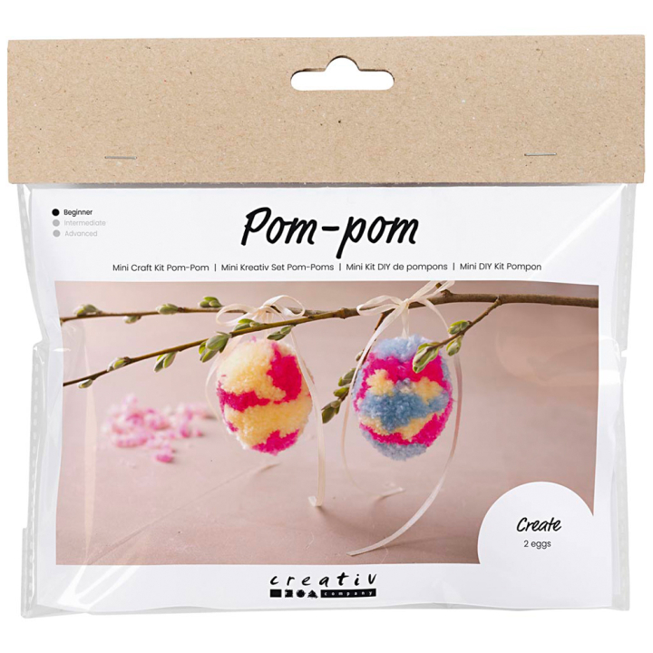 Mini DIY-kit Pompom-ägg i gruppen Skapande & Hobby / Högtider och säsong / Påskpyssel hos Pen Store (130810)