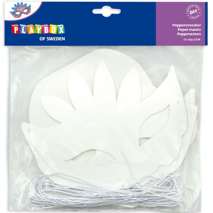 Pappersmasker 16 st i gruppen Kids / Högtider / säsong för barn / Barnkalas hos Pen Store (131283)