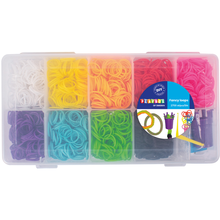 Pysselset Loom Bands 2700 st i gruppen Kids / Barnpyssel och kreativitet / Smycken och pärlor / DIY-kit hos Pen Store (131314)