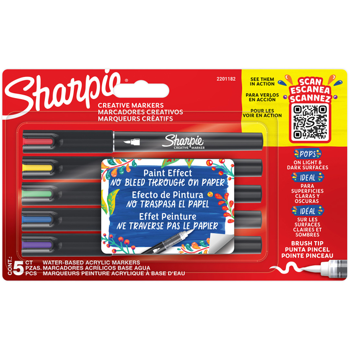Creative Marker Brush Tip 5-pack i gruppen Pennor / Konstnärspennor / Akrylmarkers hos Pen Store (131699)