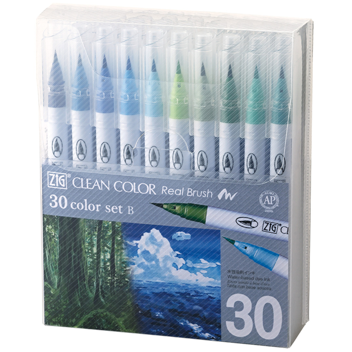 Clean Color Real Brush 30-set B i gruppen Pennor / Konstnärspennor / Akvarellpennor hos Pen Store (134100)