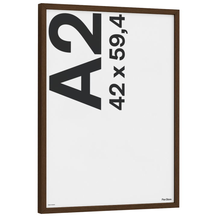 Träram Valnöt 42x59,4 cm A2 i gruppen Skapande & Hobby / Organisera / Ramar / Valnötsfärgade ramar hos Pen Store (135075)
