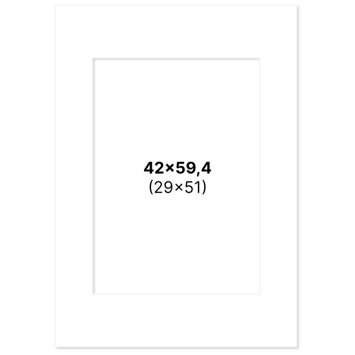 Passepartout Vit 42x59,4 cm A2 i gruppen Skapande & Hobby / Organisera / Ramar / Passepartout hos Pen Store (135111)