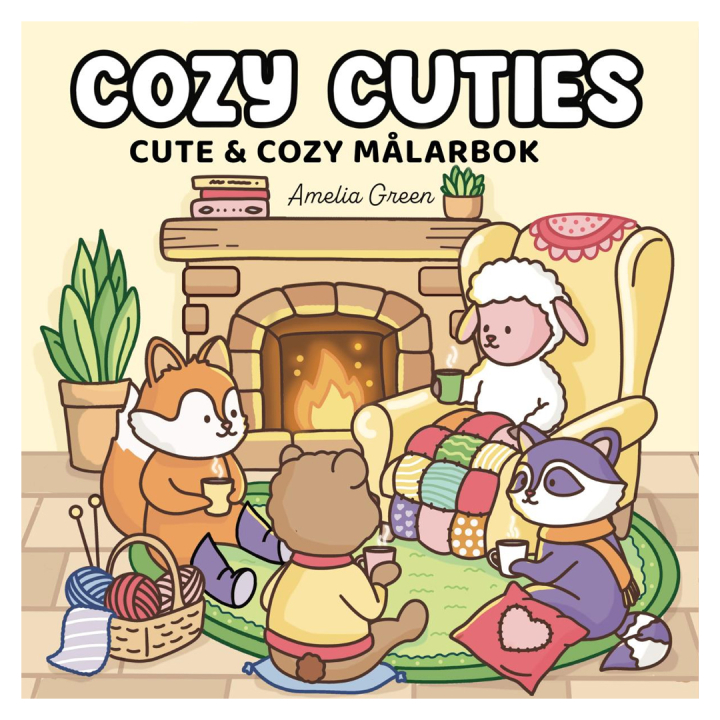 Cozy Cuties : Cute & Cozy målarbok i gruppen Skapande & Hobby / Böcker / Målar- och pysselböcker för barn hos Pen Store (135547)