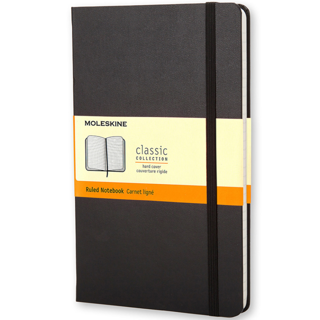 Classic Hardcover Notebook Large Black